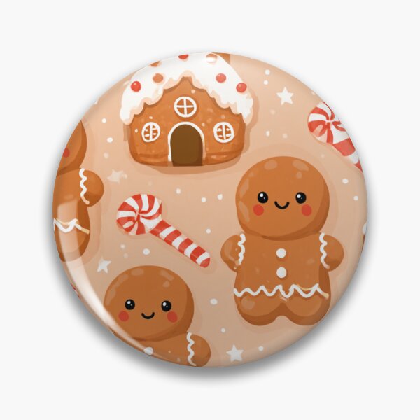 Item preview, Cute Gingerbread Man House Christmas Pattern designed and sold by NicolasGlowArt.