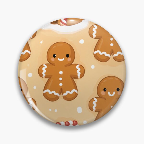 Item preview, Cute Gingerbread Man Cookie Christmas Pattern designed and sold by NicolasGlowArt.