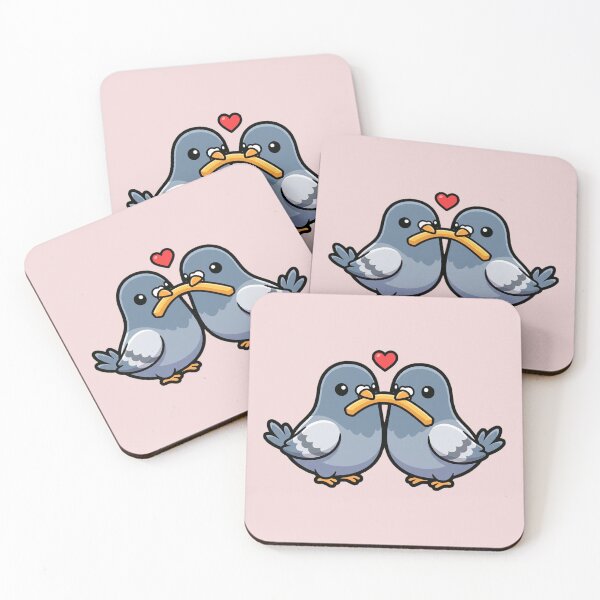 Item preview, Pigeon Fries Sharing Love Birds designed and sold by Rariks.