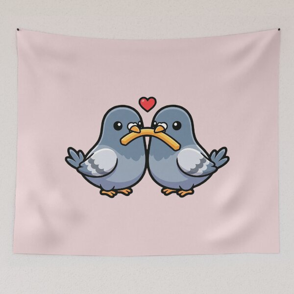 Item preview, Pigeon Fries Sharing Love Birds designed and sold by Rariks.