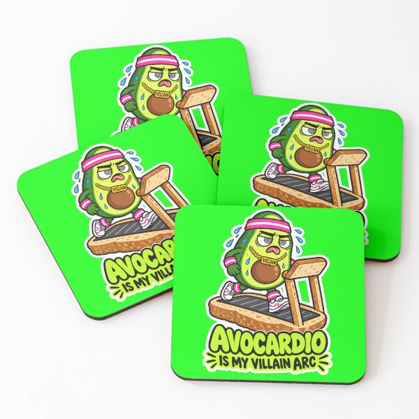 Item preview, Funny Avocado Workout Sticker AvoCardio Villain Era Gym Pun designed and sold by spectomine.