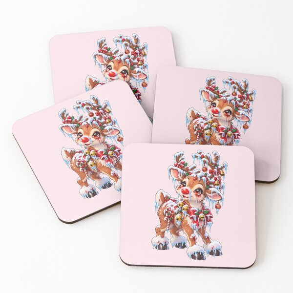Item preview, Frozen Rudolph – Cute Icy Christmas Reindeer Art designed and sold by MetaModel Editions.