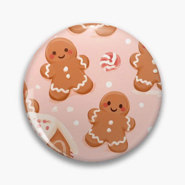 Item preview, Cute Gingerbread Man House Christmas Cookie Pattern designed and sold by NicolasGlowArt.