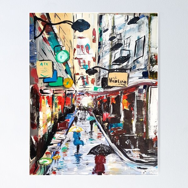 Item preview, Melbourne laneway designed and sold by Art-by-elda.