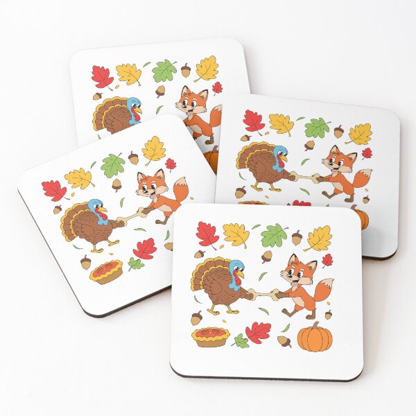 Item preview, Happy Thanksgiving Funny Turkey and Fox Tug of War designed and sold by Affiliora.