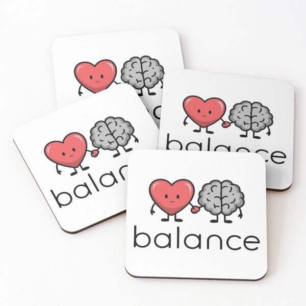 Item preview, Heart and Brain Balance – Cute Mental Health and Emotional Wellness Design designed and sold by Kruti Collection.