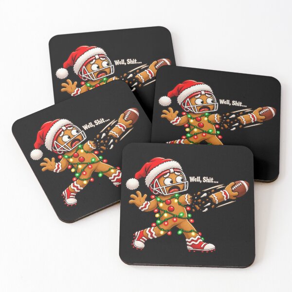 Item preview, Well Shit Gingerbread Football Christmas Sports Humor designed and sold by will freed18.