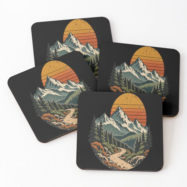 Item preview, Vintage Mountain Sunset Wilderness Adventure designed and sold by ASWIN STUDIO.