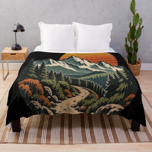 Item preview, Vintage Mountain Sunset Wilderness Adventure designed and sold by ASWIN STUDIO.