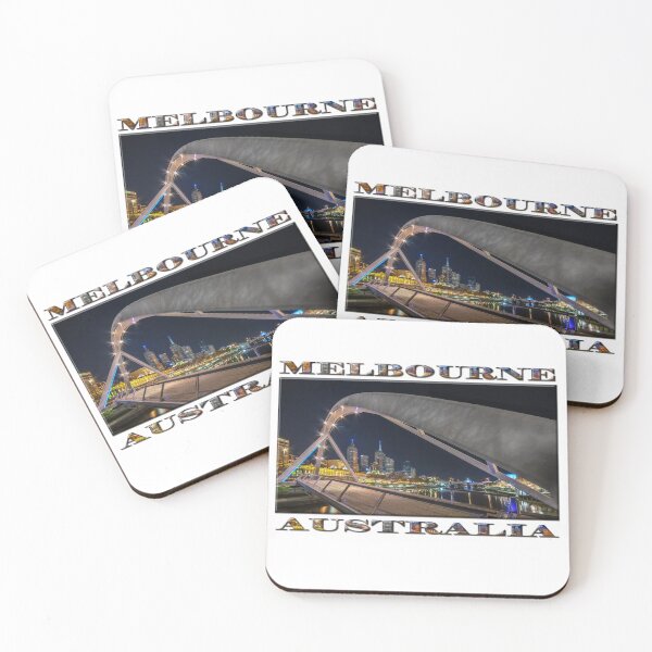 Item preview, Southgate Bridge At Night (wide poster edition on white) designed and sold by Ray's Photos & Art.