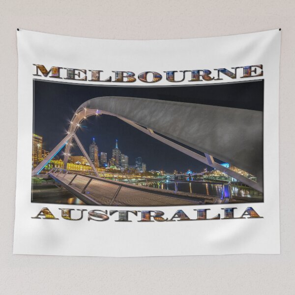 Item preview, Southgate Bridge At Night (wide poster edition on white) designed and sold by Ray's Photos & Art.