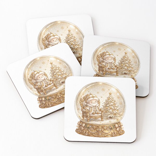 Item preview, Gold Luxury Santa Snow Globe - Royal Coquette Christmas designed and sold by PrettyCrypt.