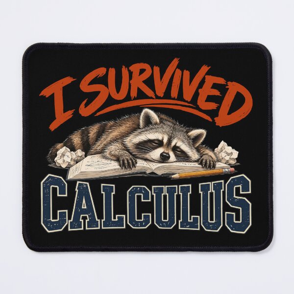 Item preview, I Survived Calculus Funny Raccoon designed and sold by m-smith-bear.