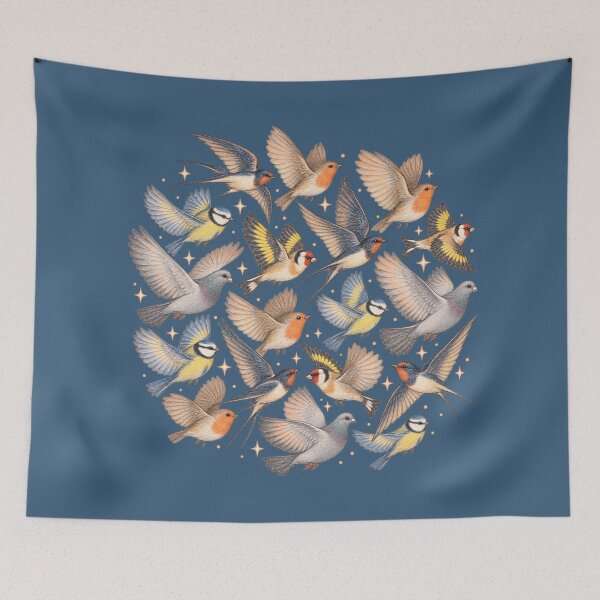 Item preview, Together We Fly: Dreamy Bird Flock designed and sold by ChirpInc.