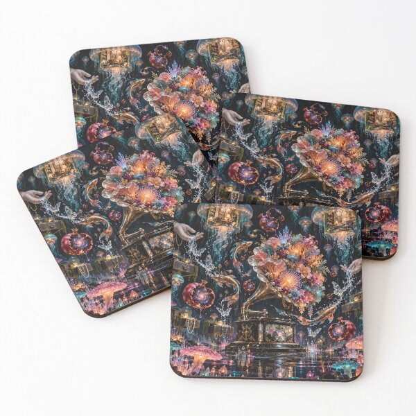 Item preview, Celestial Gramophone in a Surreal Coral Garden designed and sold by BloomOfDesign.