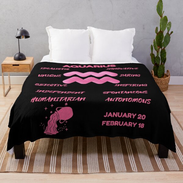 Item preview, Aquarius Zodiac Sign Astrology Symbol Horoscope - Soft Pink & Black designed and sold by ZODIARA.