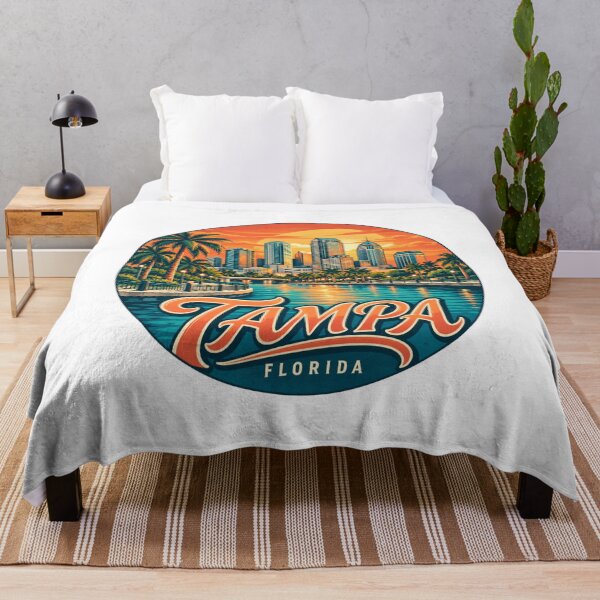 Item preview, Tampa Florida: Vintage Downtown Waterfront Sunset designed and sold by CircinusStore.