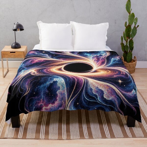 Item preview, Cosmic Black Hole Flower Art - Celestial Nebula Floral Design    designed and sold by AstroPal28.