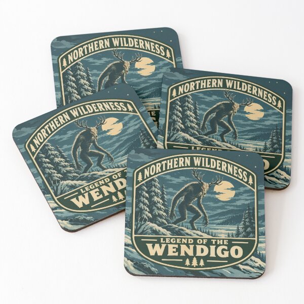 Item preview, Vintage Wendigo Cryptid - Northern Wilderness Retro Badge designed and sold by ElNiro.