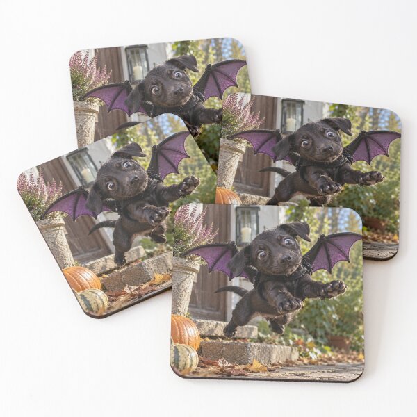 Item preview, Cute Black Puppy Bat – Halloween Dog in a Bat Costume designed and sold by Luka’s Little World.