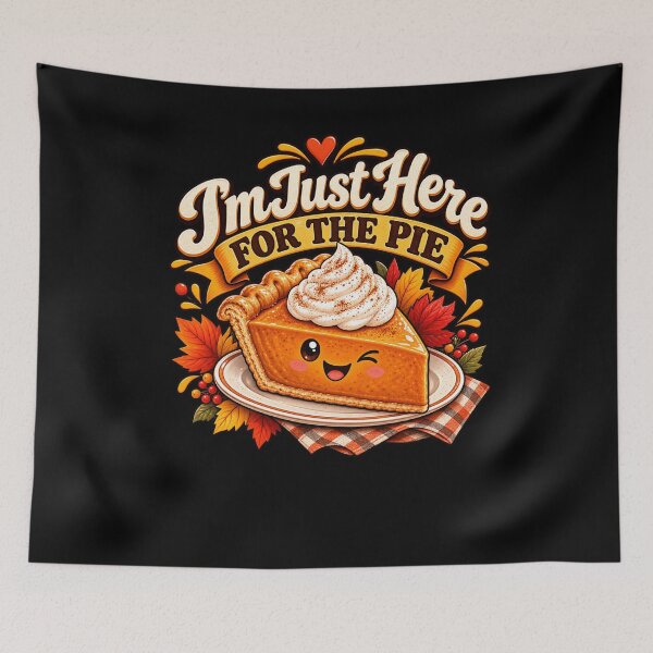 Item preview, I'm Just Here for the Pie – Cute Kawaii Pumpkin Pie Autumn Design designed and sold by FreeArt2.
