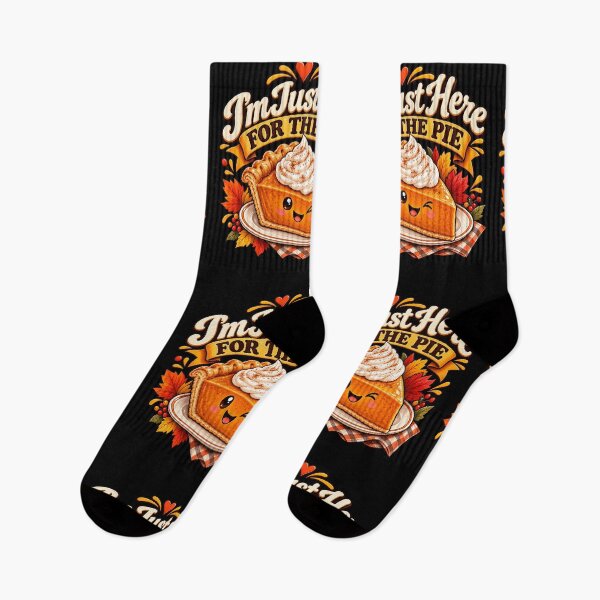 Item preview, I'm Just Here for the Pie – Cute Kawaii Pumpkin Pie Autumn Design designed and sold by FreeArt2.