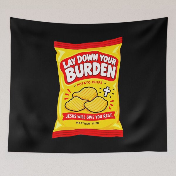 Item preview, Matthew 11:28 Lay Down Your Burden designed and sold by plushism.