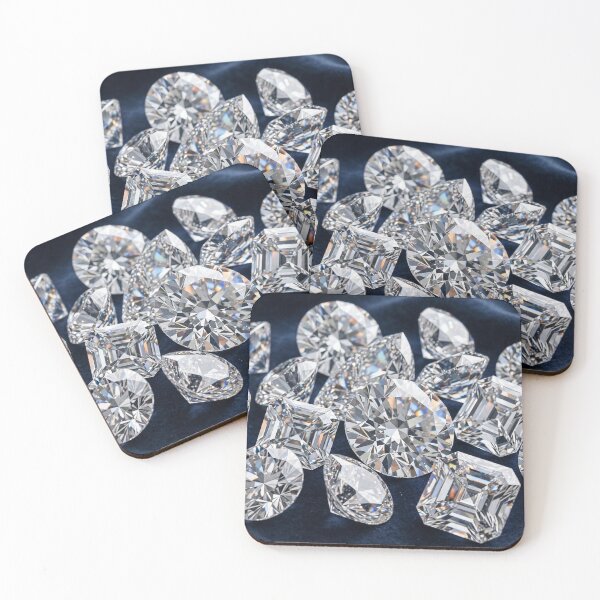 Item preview, Faceted Diamonds — Sparkling Cut Diamonds on Dark Velvet designed and sold by Stevercortinas.