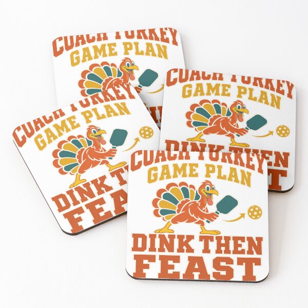 Item preview, Coach Turkey Game Plan: Dink Then Feast designed and sold by HappyVibration.