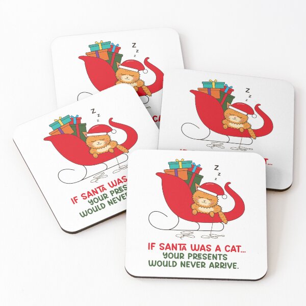 Item preview, Funny Christmas Cat - If Santa Was a Cat designed and sold by weirdove.