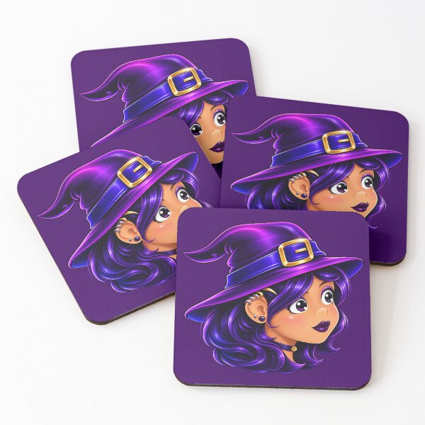 Item preview, Kawaii Halloween Anime Witch (purple hair) designed and sold by GlaDyxies.