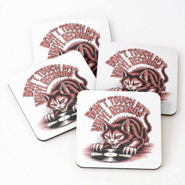 Item preview, Don’t Touch My Vinyl Records – Angry Cat Vinyl Collector designed and sold by TipTop GFX.