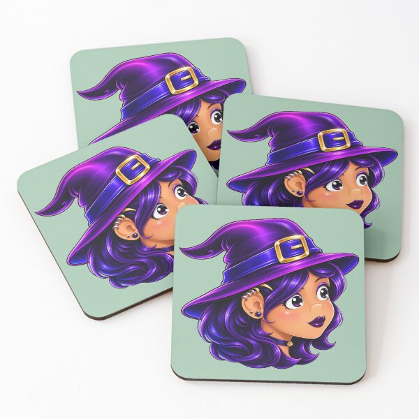 Item preview, Kawaii Halloween Anime Witch (purple hair) 2 designed and sold by GlaDyxies.