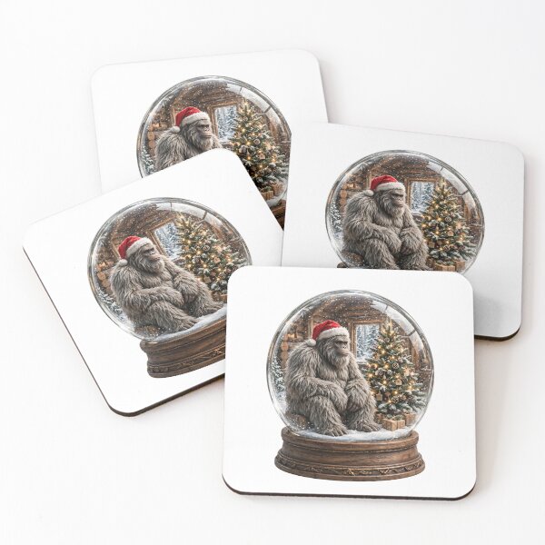 Item preview, Realistic Yeti Santa Snow Globe - Bigfoot Christmas - Cryptid Cabin designed and sold by PrettyCrypt.
