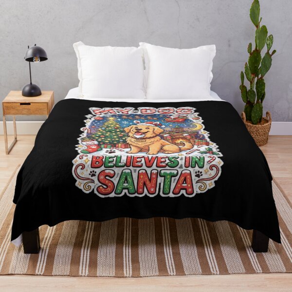 Item preview, My Dog Believes in Santa — Dog in Santa Hat designed and sold by muza03.