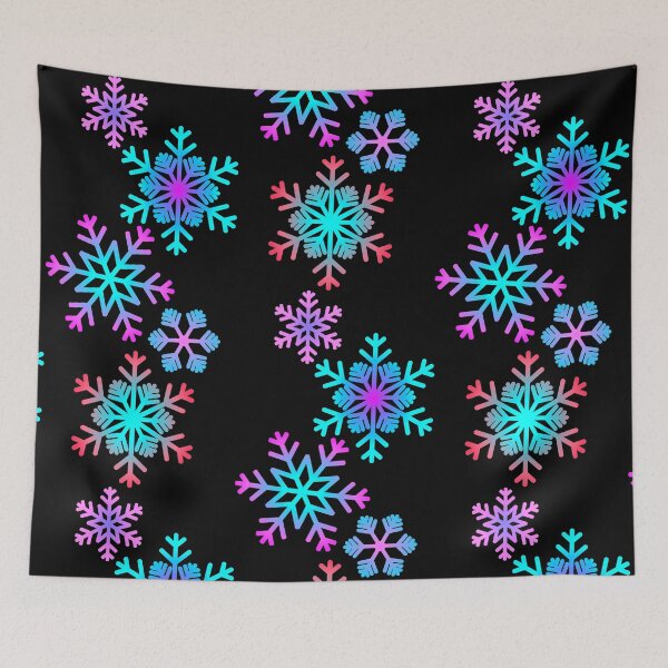 Item preview, One-side Colorful Fantasy Dancing Snowflakes 2 Shapes Mania designed and sold by Shapes-Mania.