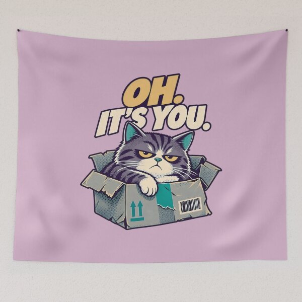 Item preview, Grumpy Cat in a Box Funny Introvert Cat Lover Gift designed and sold by Kruti Collection.