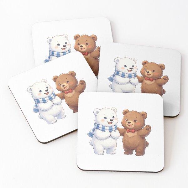 Item preview, Cute Best Friends Polar Bear and Brown Bear designed and sold by DreamArtis.
