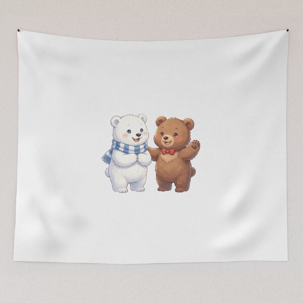 Item preview, Cute Best Friends Polar Bear and Brown Bear designed and sold by DreamArtis.