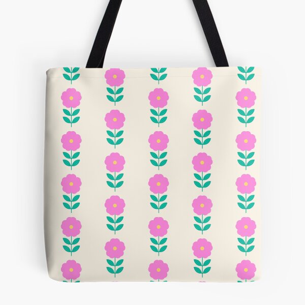 Item preview, Scandinavian Pink Floral Seamless Pattern – Retro Folk Art Flower Design designed and sold by BobaBunny76.