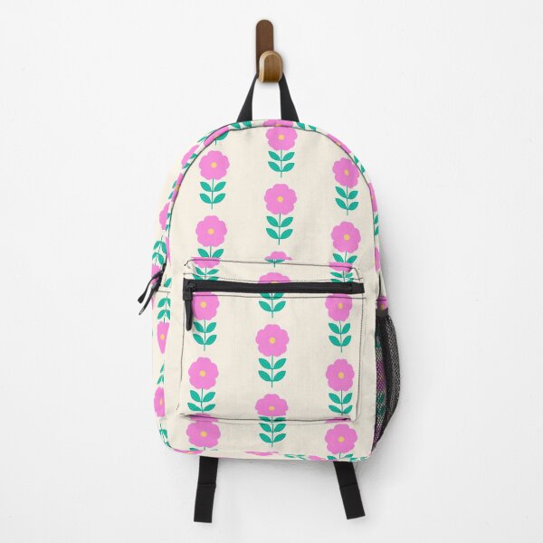 Item preview, Scandinavian Pink Floral Seamless Pattern – Retro Folk Art Flower Design designed and sold by BobaBunny76.