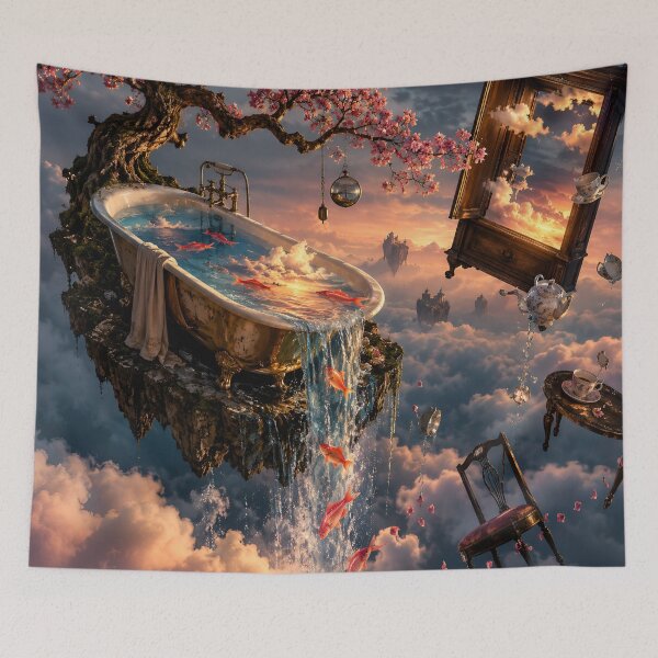 Item preview, Floating Bathtub in a Surreal Sky Dreamscape designed and sold by BloomOfDesign.