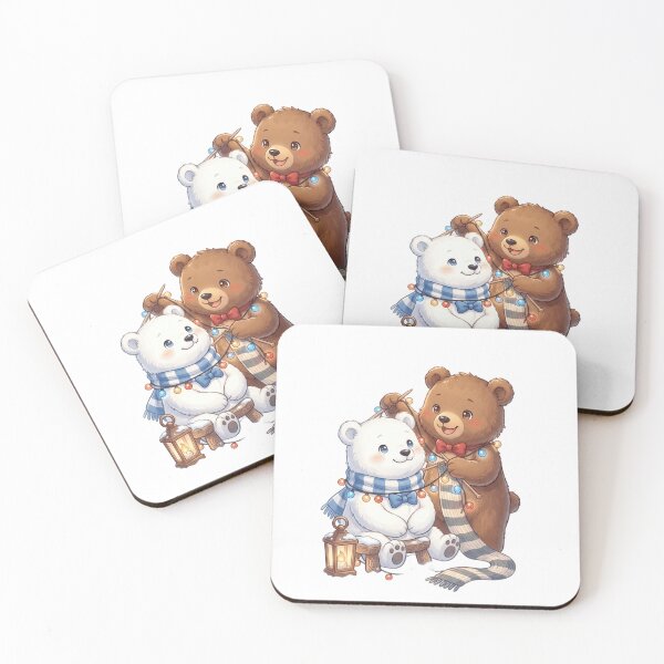 Item preview, Cozy Christmas Teddy Bears Illustration designed and sold by DreamArtis.