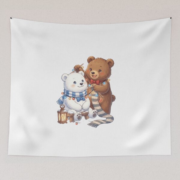 Item preview, Cozy Christmas Teddy Bears Illustration designed and sold by DreamArtis.