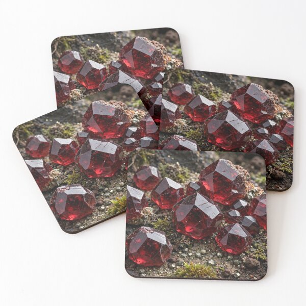 Item preview, Beautiful Garnets — Deep Red Crystals designed and sold by Stevercortinas.