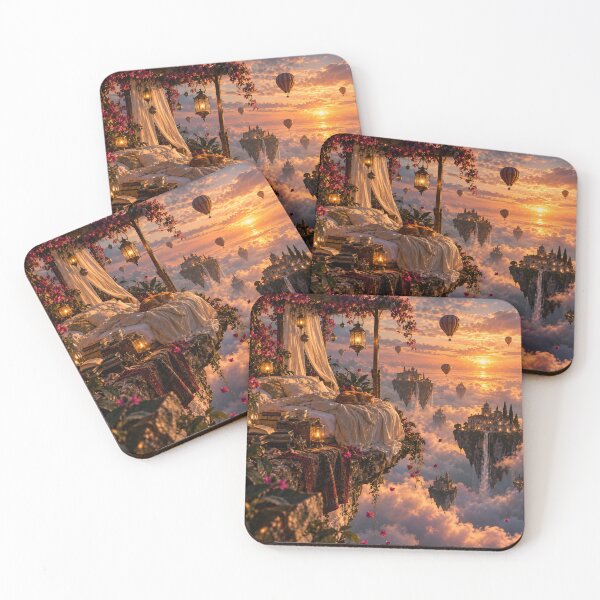 Item preview, Floating Bed Above the Clouds Dreamscape designed and sold by BloomOfDesign.
