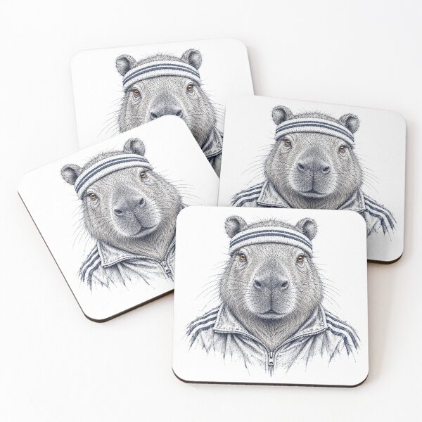 Item preview, Retro Capybara – Seventies Tracksuit Animal Sketch designed and sold by Paper-Pickle.