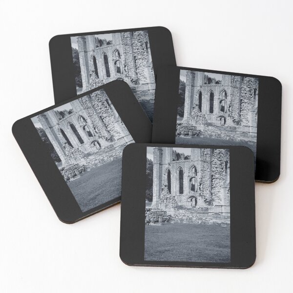 Item preview, Fountains Abbey Ruins September 1975 Historic Yorkshire B&W designed and sold by ArtworkNorth.