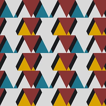 Artwork thumbnail, Retro Triangle Geometric Pattern by PatternXOXO
