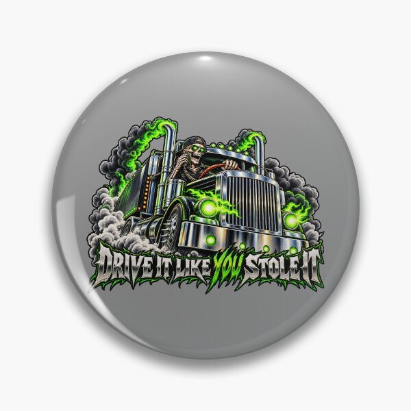 Item preview, Drive It Like You Stole It & Green Flame Trucker designed and sold by NomadForge.